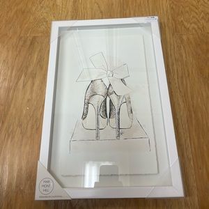 Marshalls Watercolor Print of Heels with Bow